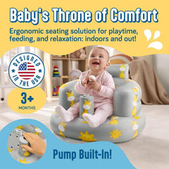 SplashEZ baby seat in playtime setting provides comfortable indoor and outdoor fun.