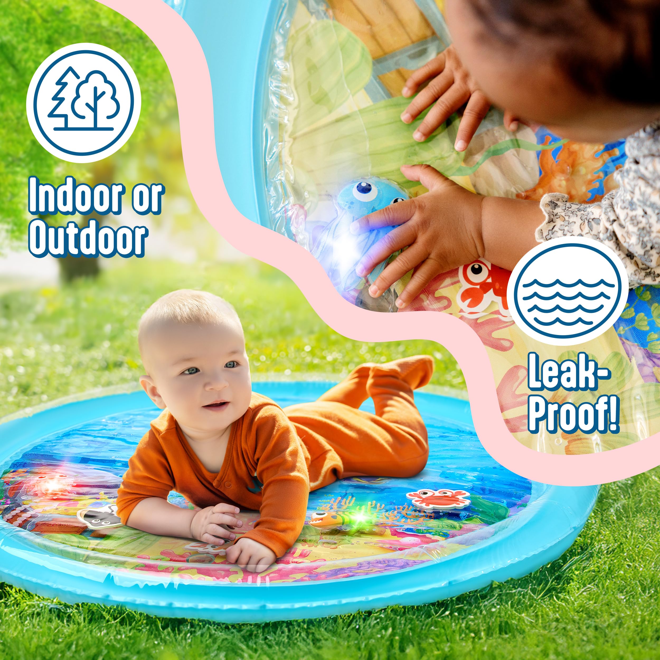 SplashEZ BPA-free non-toxic materials ensure safe, durable infant play