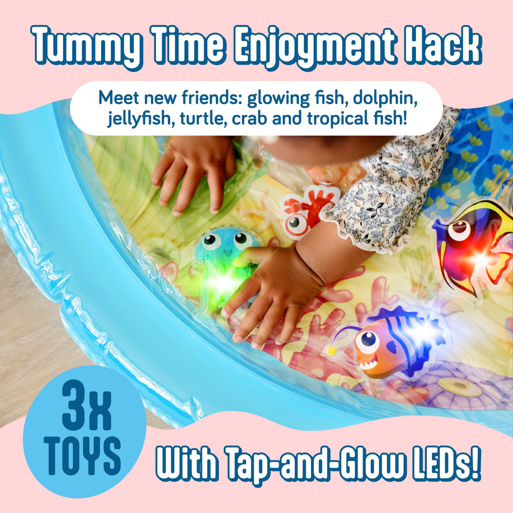 SplashEZ inflatable baby water mat with quick setup for home or travel