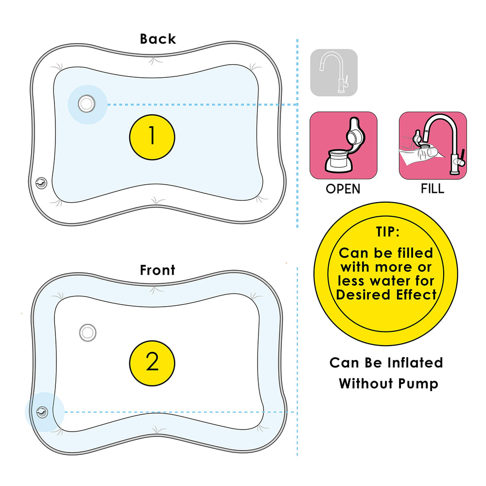 Splashin'kids easy-setup design inflates ring and fills water quickly.