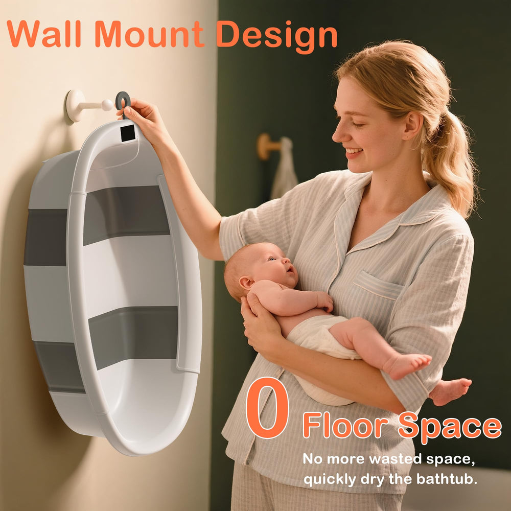 Spluvvly collapsible bathtub grows with your child from newborn to toddler ages.