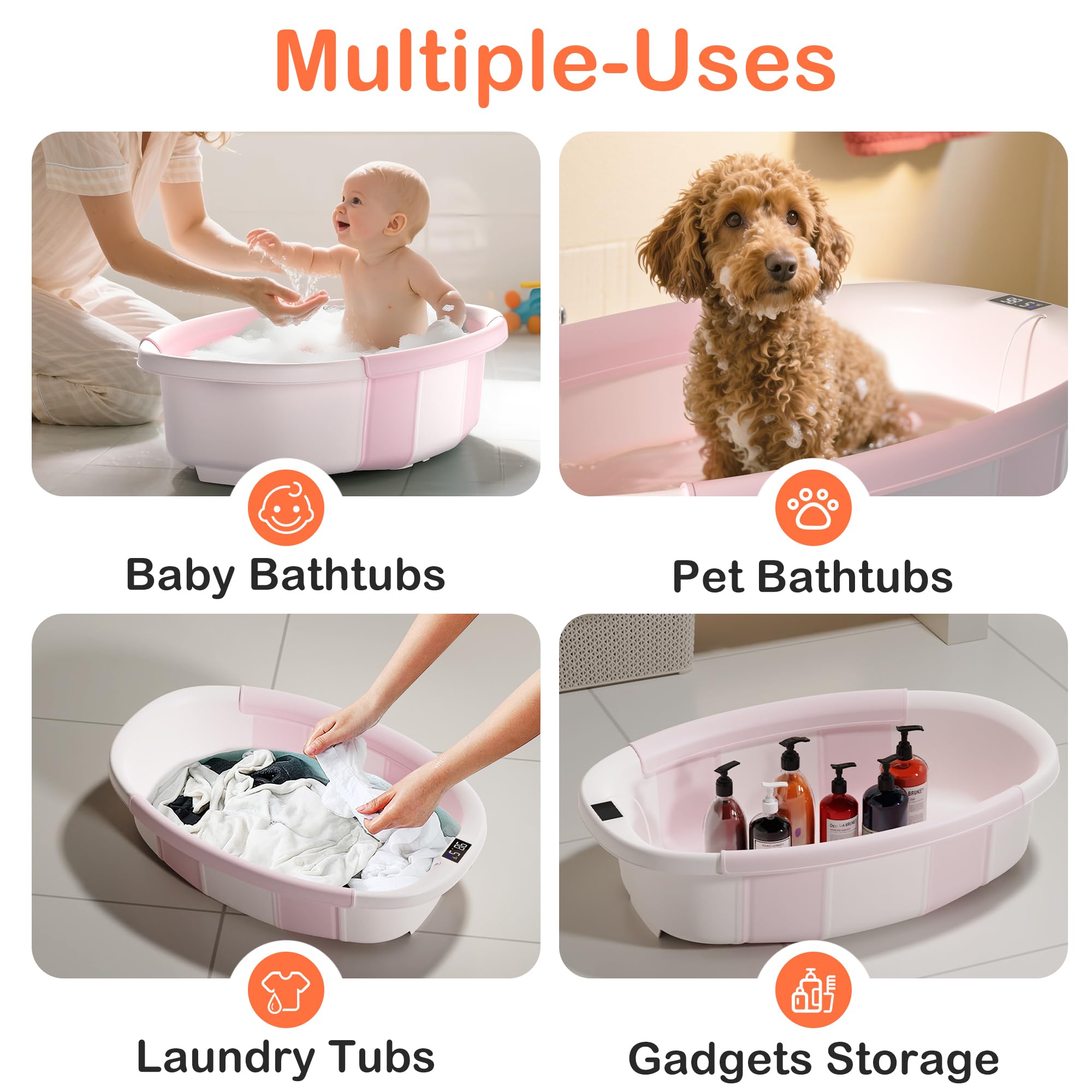Spluvvly outdoor-friendly pink tub ready for backyard baths
