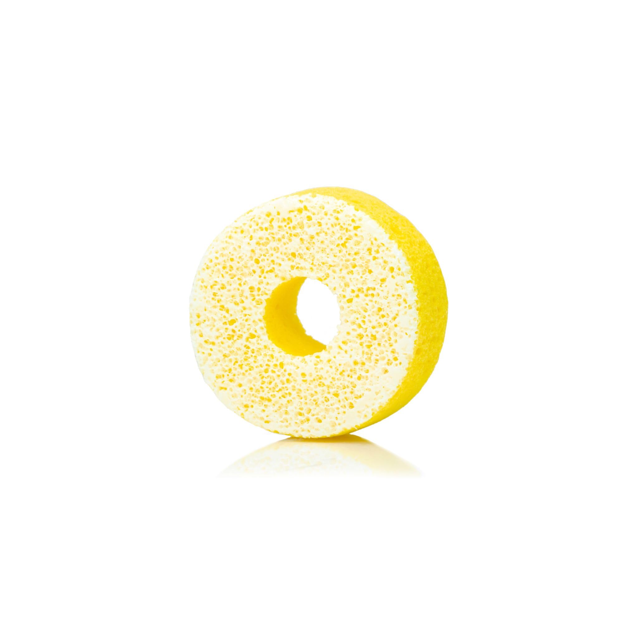 SPONGELLÉ Jasmine Brûlée buffer open cap shows easy lather and scent release.