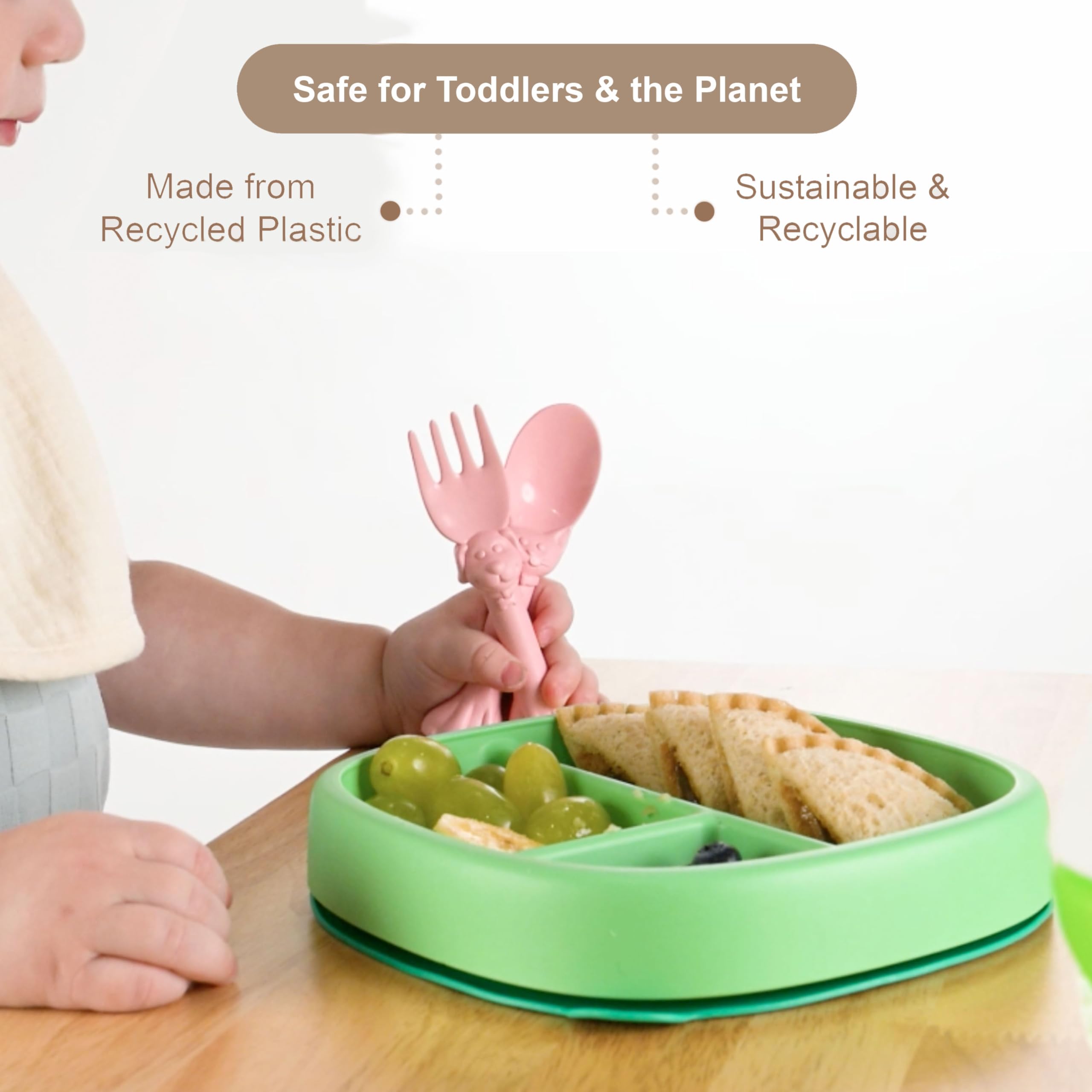 Spoon la la made-in-usa safety utensils crafted from BPA-free materials.