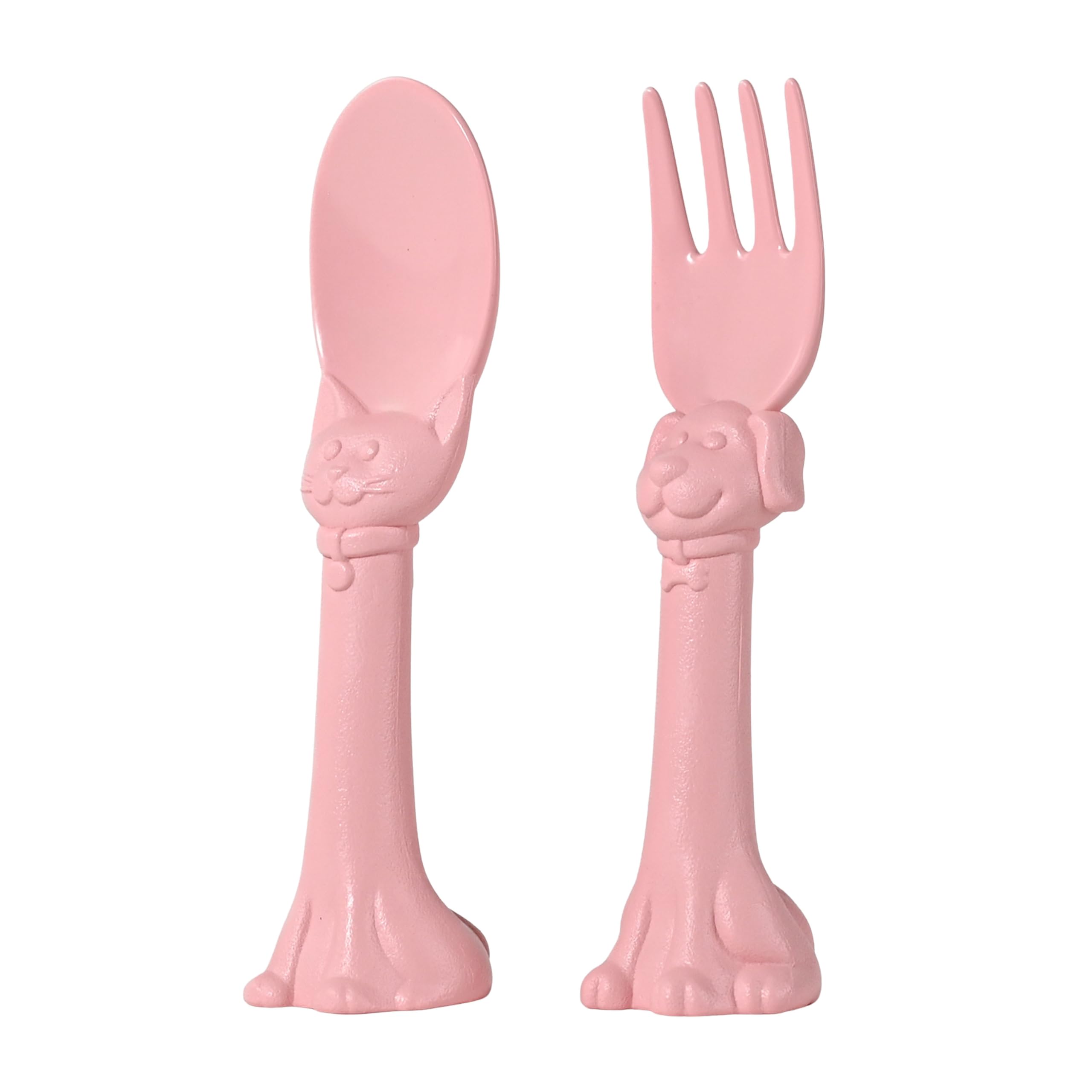 Spoon la la toddler spoon pink with ergonomic grip for tiny hands.