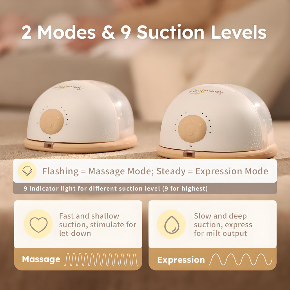 SporraMom W2 ultra-quiet design keeps pumping discreet and peaceful.