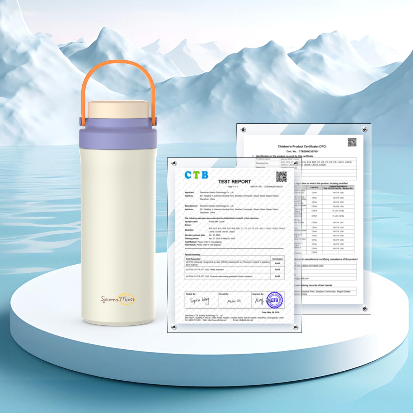 SporraMom easy-clean interior and wide mouth simplify sanitizing and bottle prep