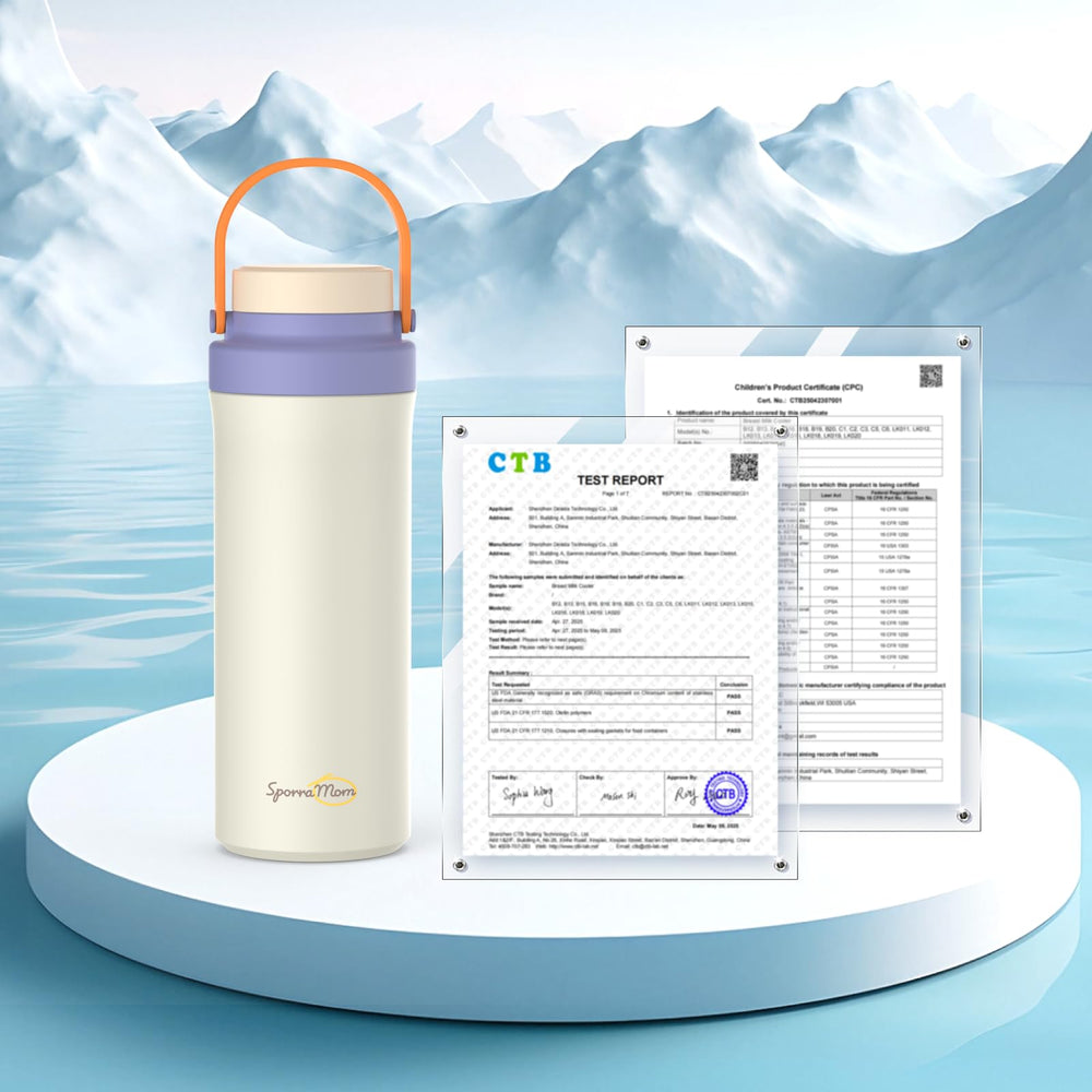 SporraMom easy-clean interior and wide mouth simplify sanitizing and bottle prep