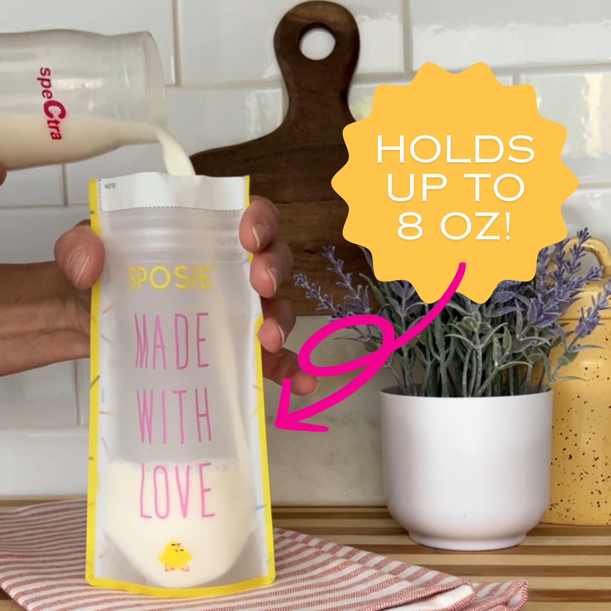 SPOSIE SimpleFeed freezer-safe bags stack to save space