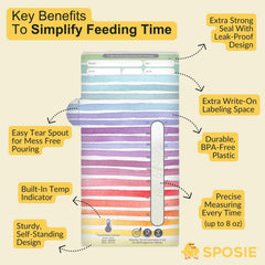 SPOSIE SimpleFeed bag stands upright for mess-free filling