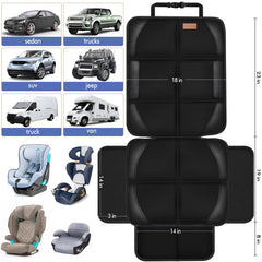 Spotmart car seat protector cover in-seat-gap view showing gap coverage to keep crumbs out.