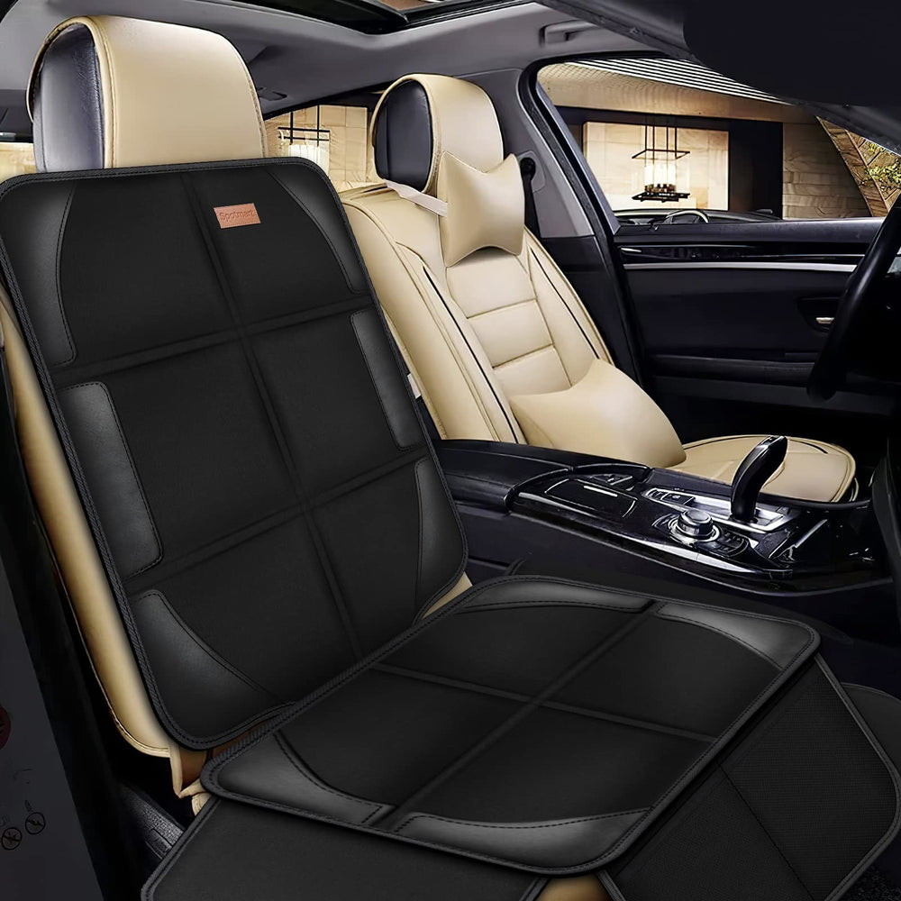 Spotmart car seat protector easy-install-straps simplifies setup in minutes.