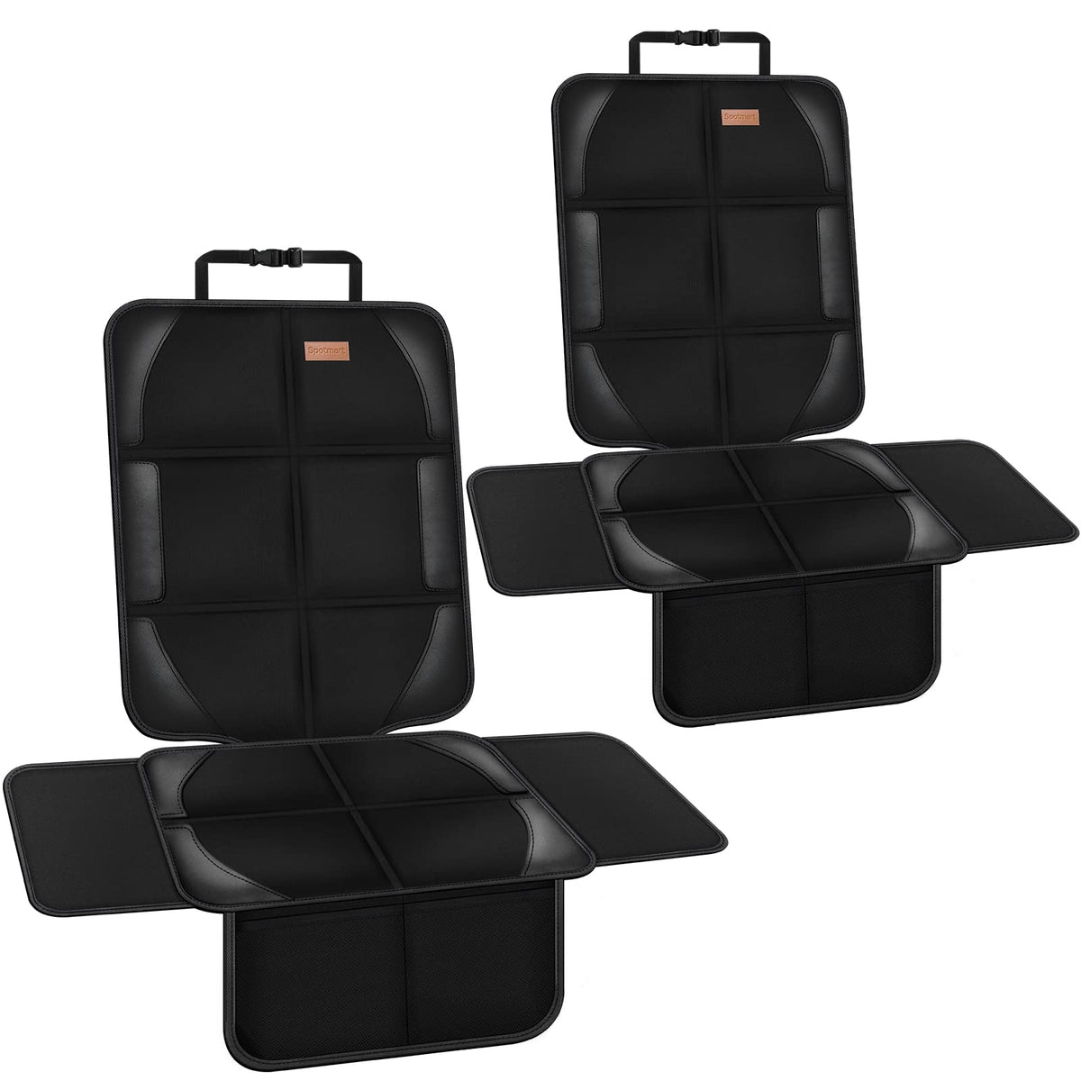 Spotmart car seat protector large-size dimensions cover seat gaps for easy cleanup.