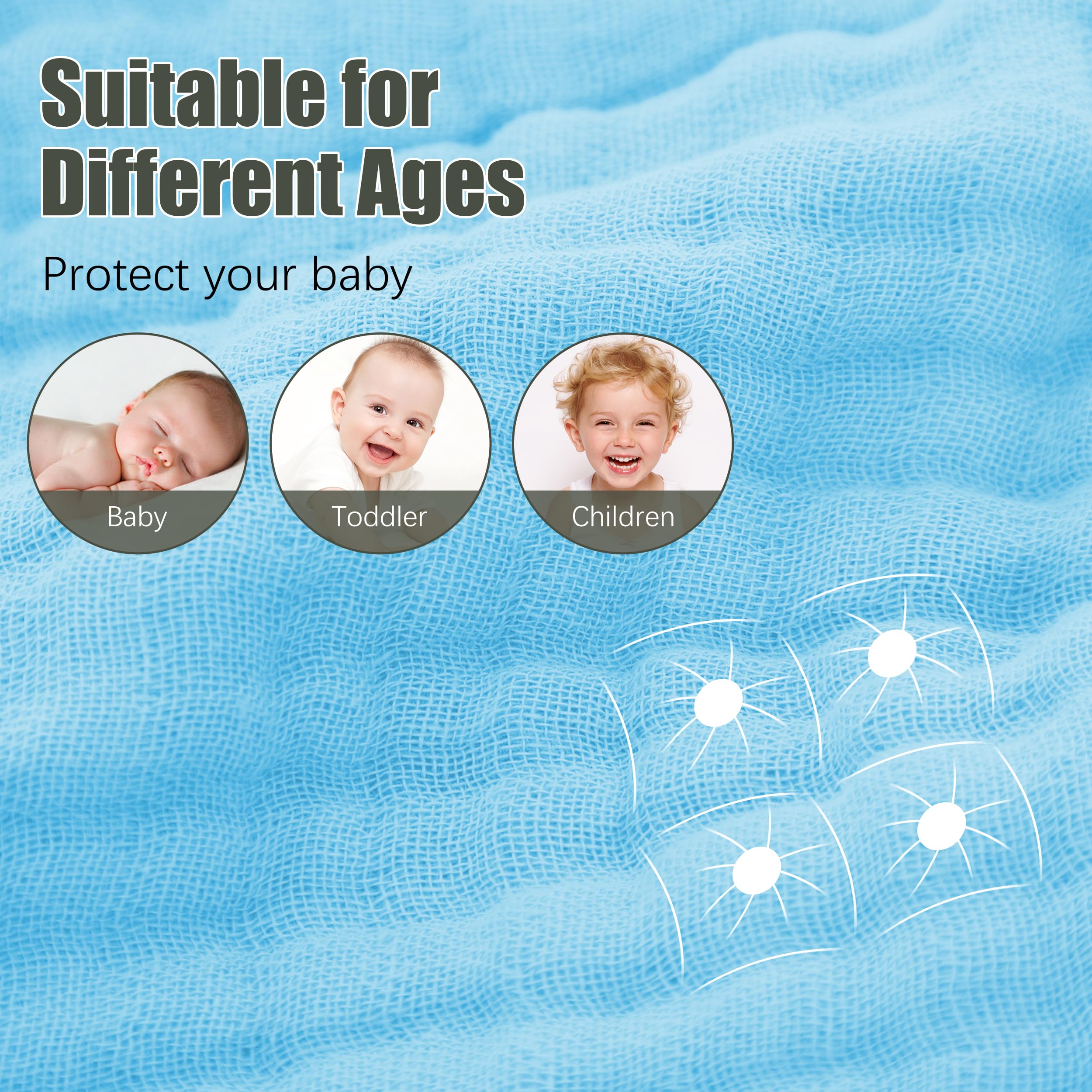 Spotted Play towel folded neatly demonstrates generous 32x32 size.