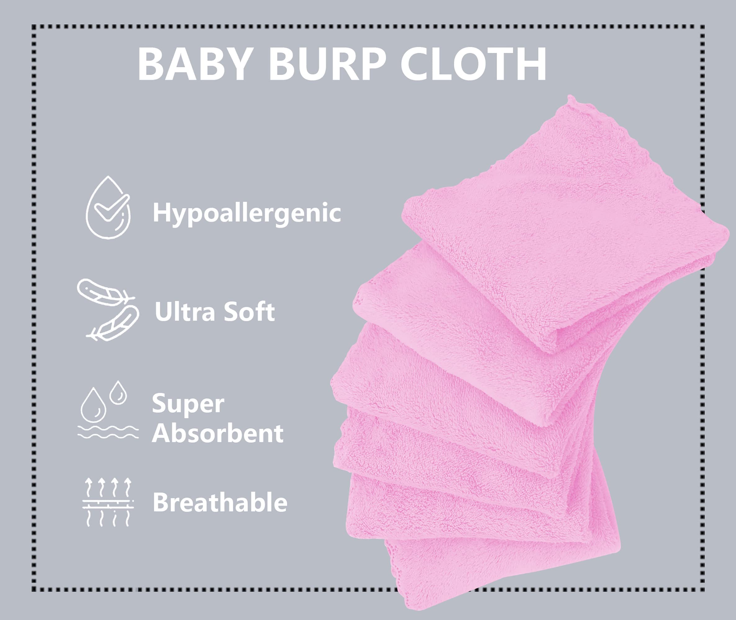 Spotted Play burp cloths 20x10 inches in use during feeding for on-the-go protection.