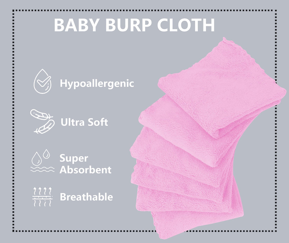 Spotted Play burp cloths 20x10 inches in use during feeding for on-the-go protection.
