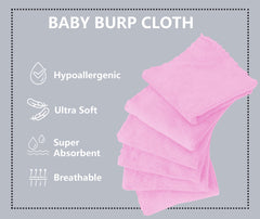 Spotted Play burp cloths 20x10 inches in use during feeding for on-the-go protection.