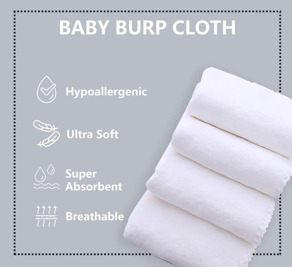 Spotted Play coral fleece burp cloths offer gentle skin touch and high absorption