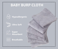 Spotted Play burp cloths in coral fleece emphasize baby-soft texture and easy machine wash.