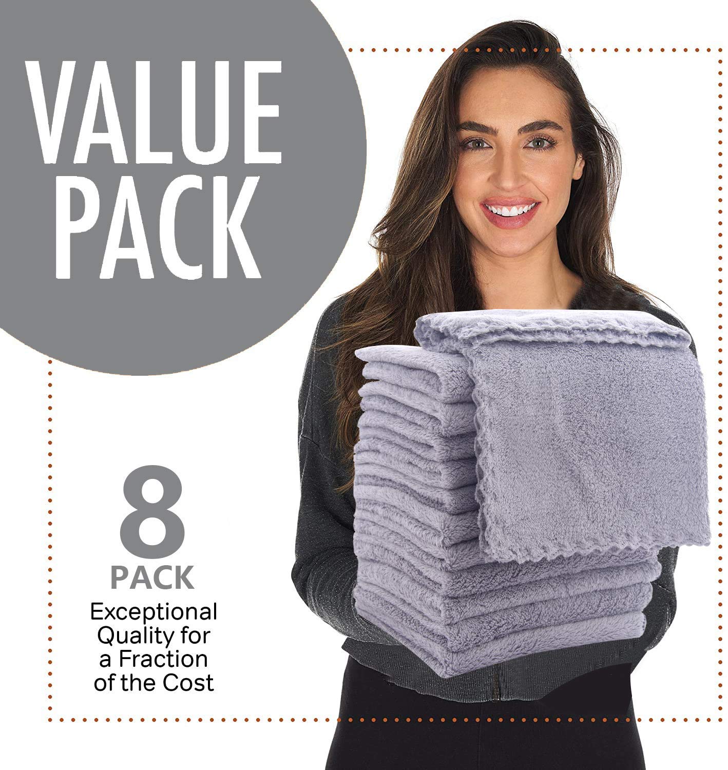 Spotted Play grey burp cloths—durable and not shrinking for everyday use.