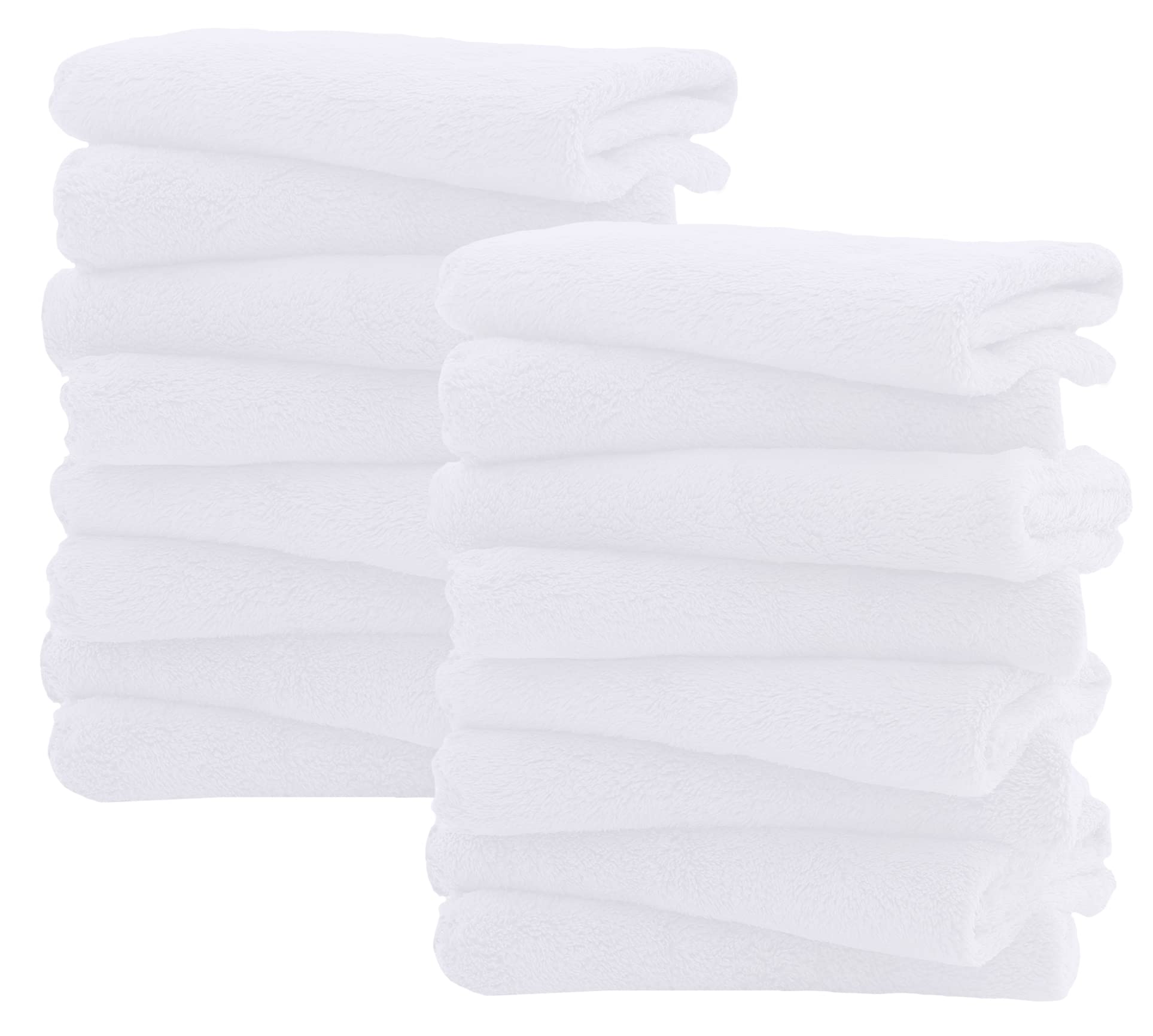 Spotted Play burp cloths in white protect outfits during feeds.