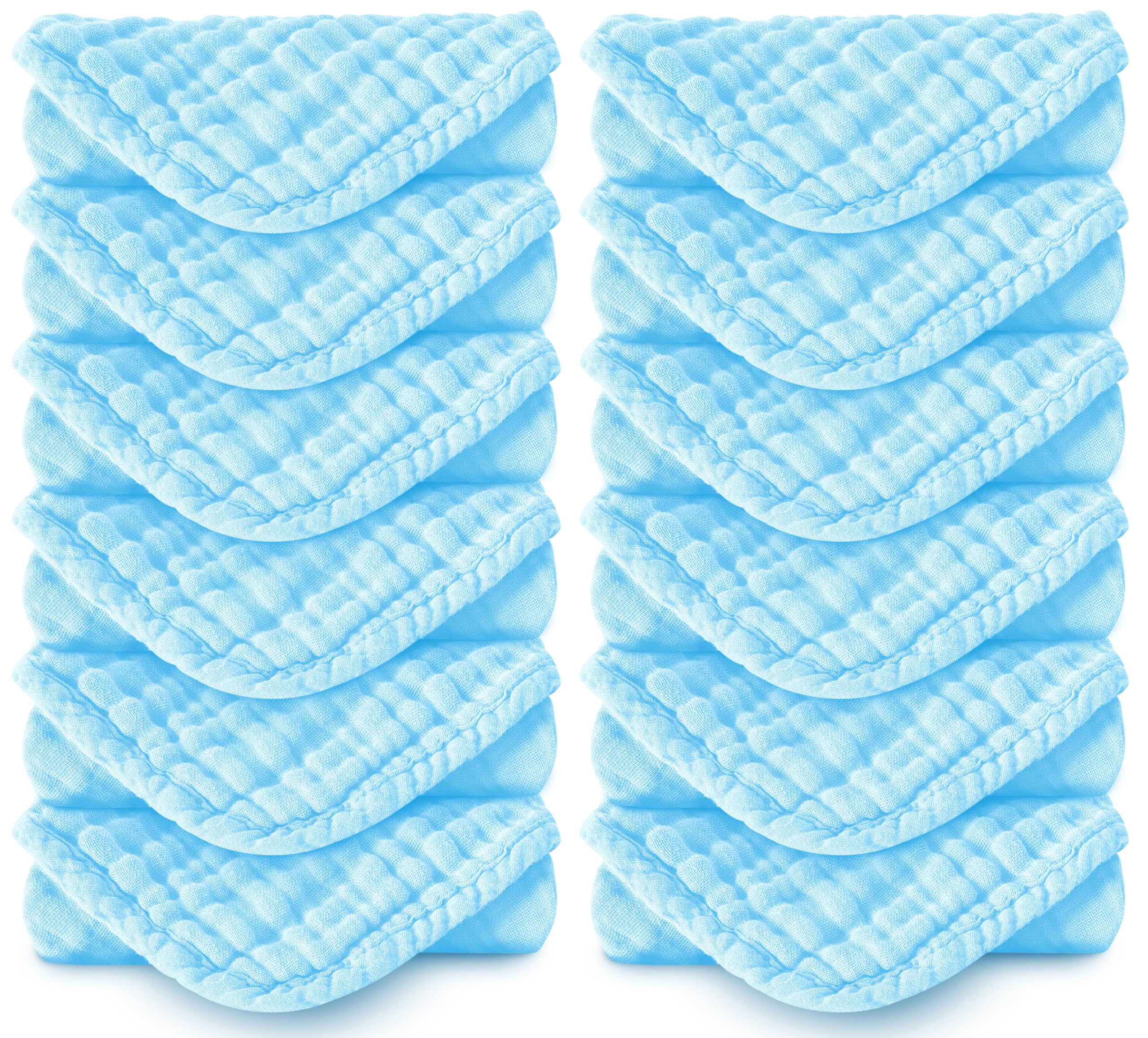 Spotted Play muslin burp cloth aquamarine, ultra-soft and highly absorbent for newborn burping.