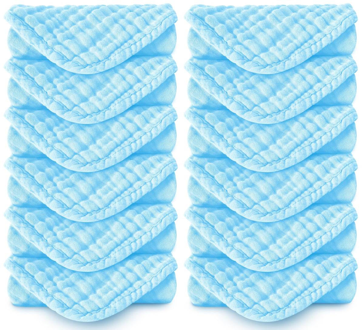 Spotted Play muslin burp cloth aquamarine, ultra-soft and highly absorbent for newborn burping.