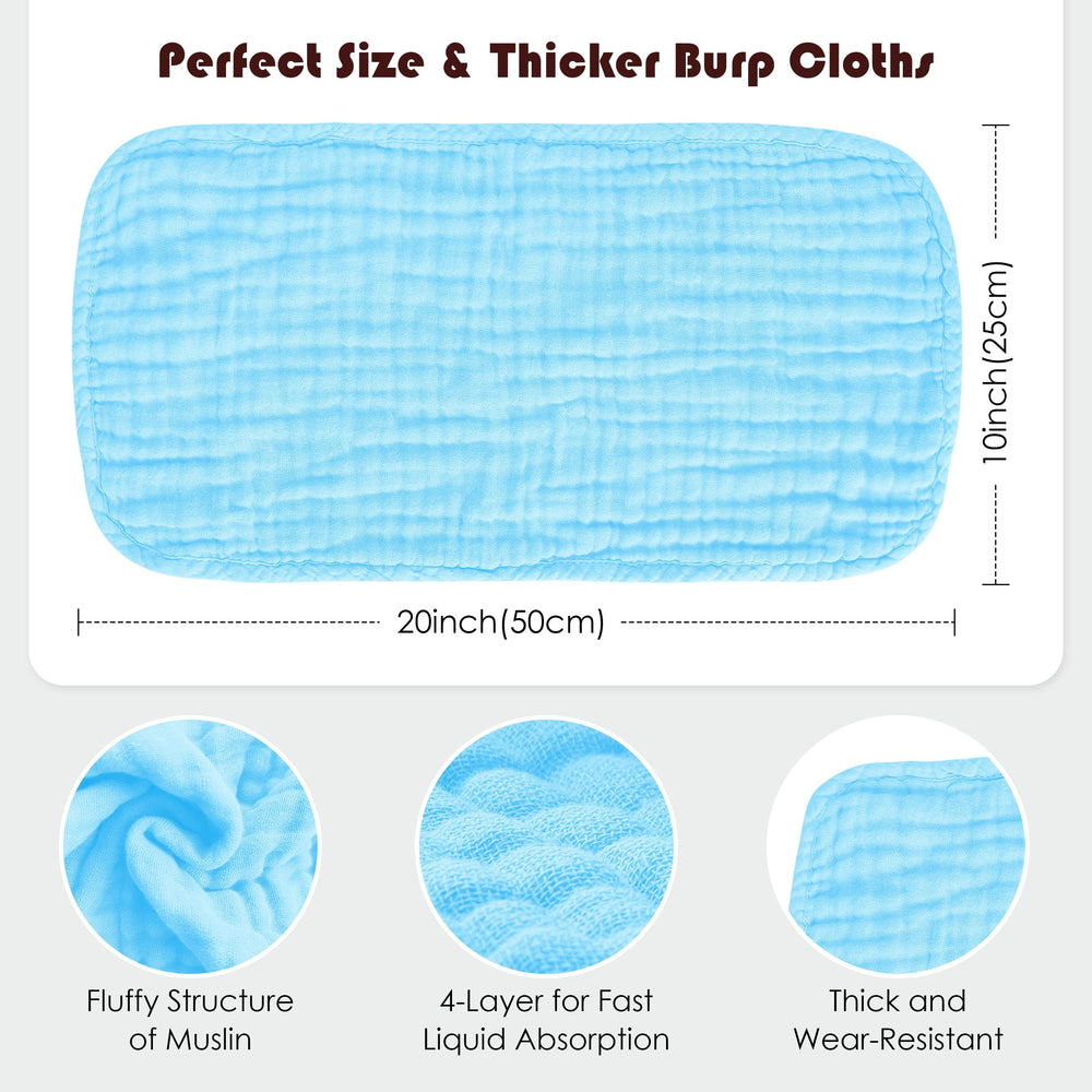 Spotted Play baby burp cloths, machine washable, easy care for busy parents.