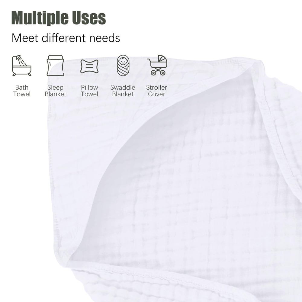 Spotted Play muslin closeup showing six-layer texture and plush softness.