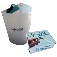 Spray Pal Premium Cloth Diaper Sprayer Shield image showing mess-free spraying for clean diapers.