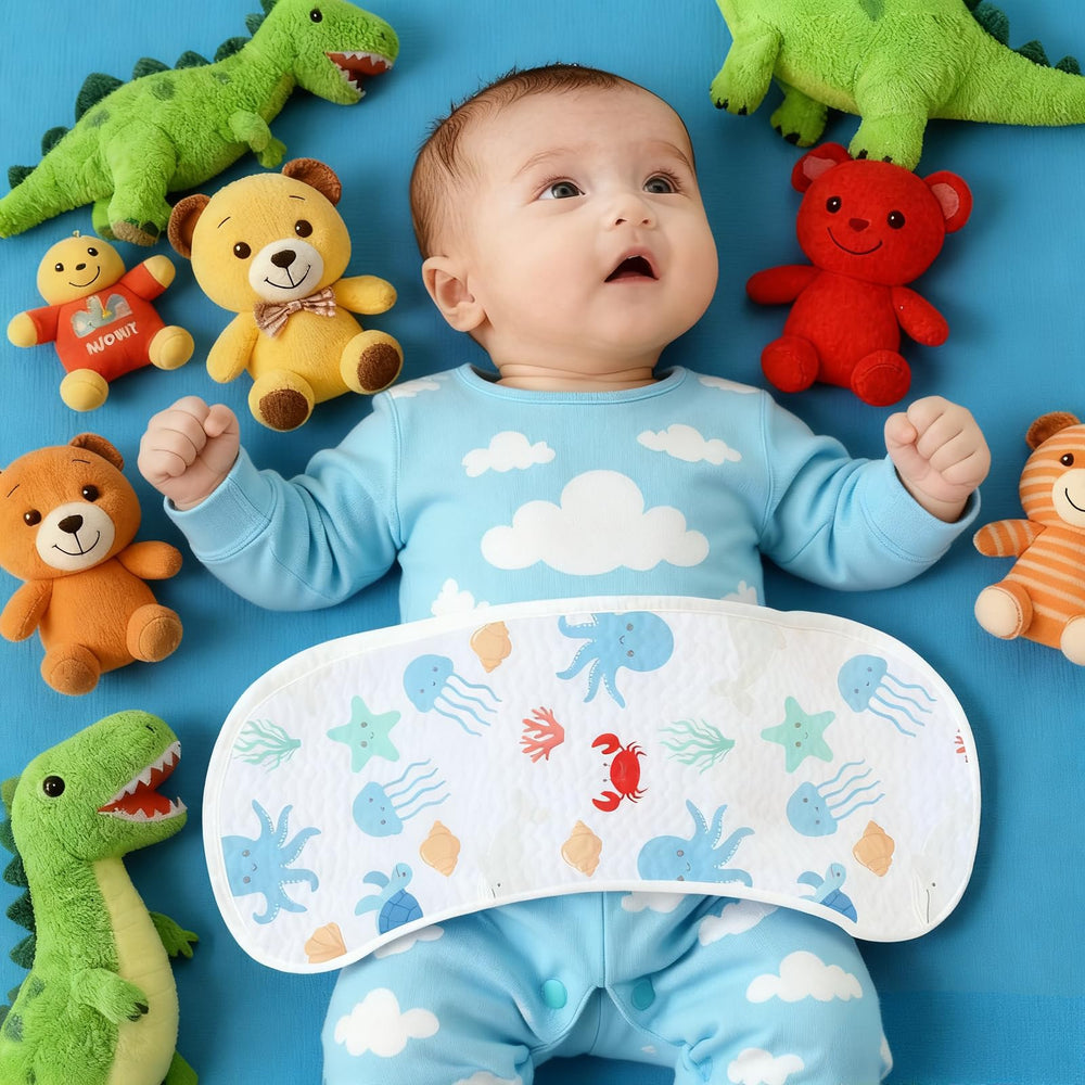 Spriggenix burp cloths with gift-ready packaging for baby showers
