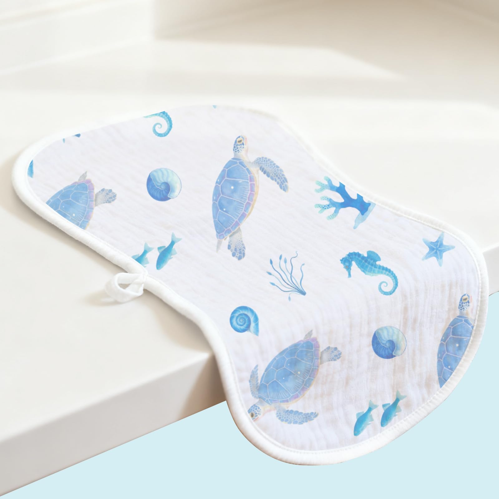 Spriggenix blue burp cloths suited for travel, stroller outings