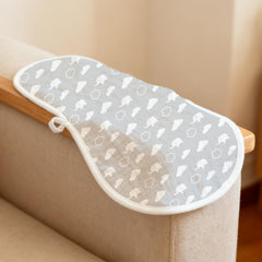 Spriggenix baby burp cloth close-up shows gentle cotton touch for delicate skin.