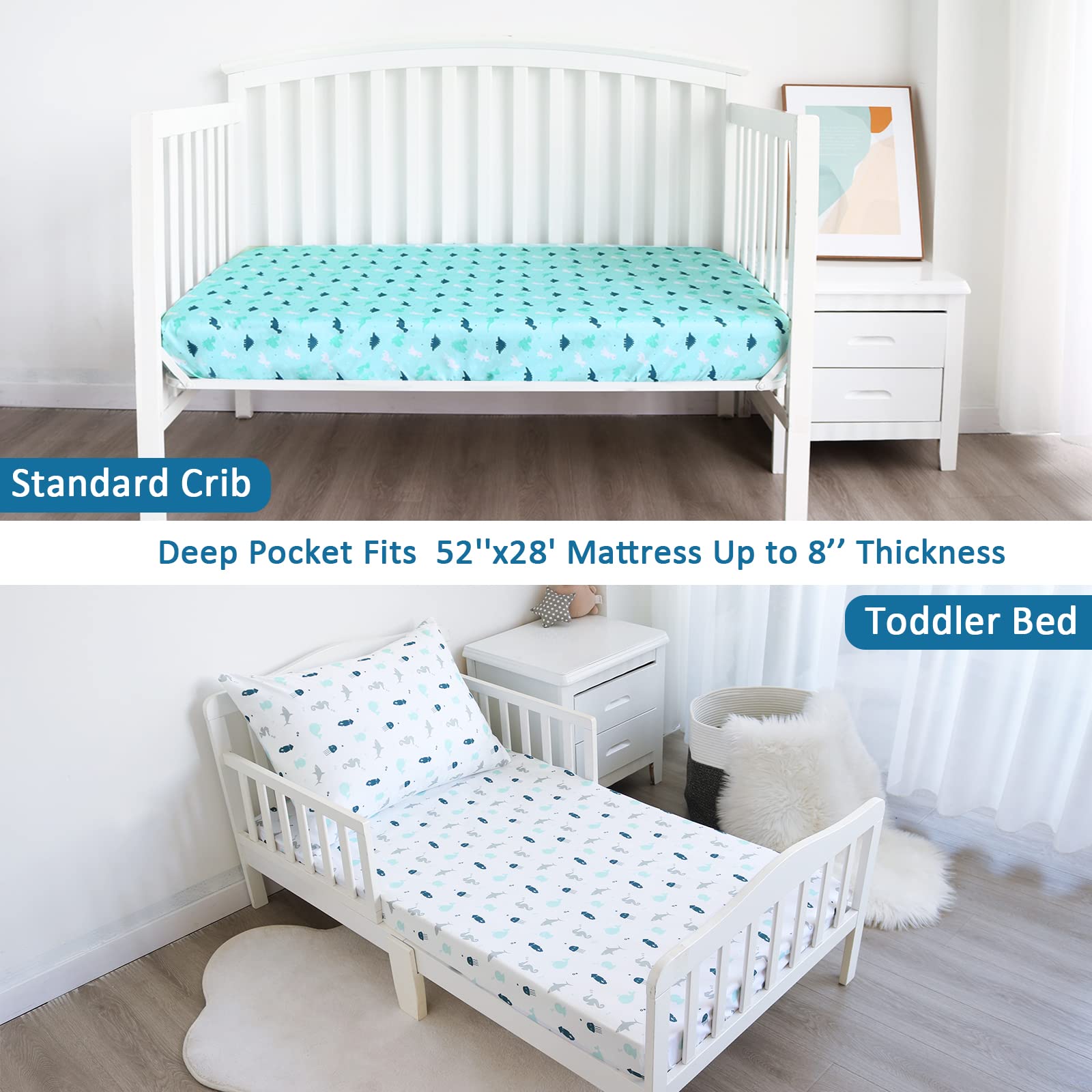 SPRINGSPIRIT 2pack crib sheets package highlights value and convenience
