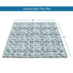SPRINGSPIRIT play mat flatlay highlights thick padding and ultra-soft microfiber.