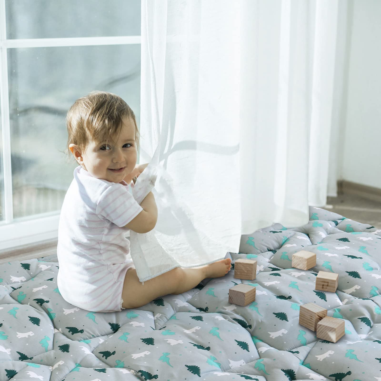 SPRINGSPIRIT in-playpen setup showing 50x50 fit.