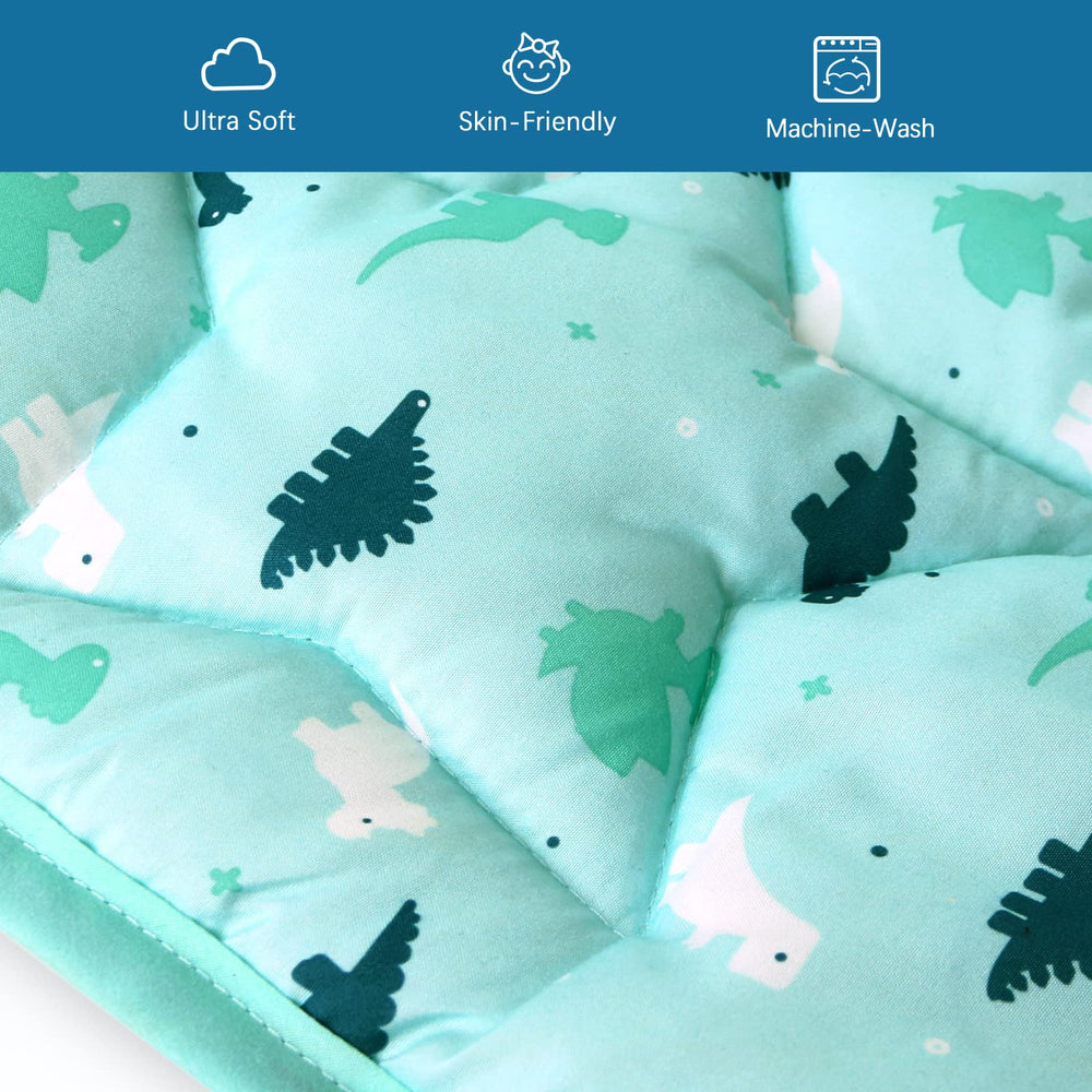 Springspirit blue dinosaur pattern image invites imaginative play for toddlers