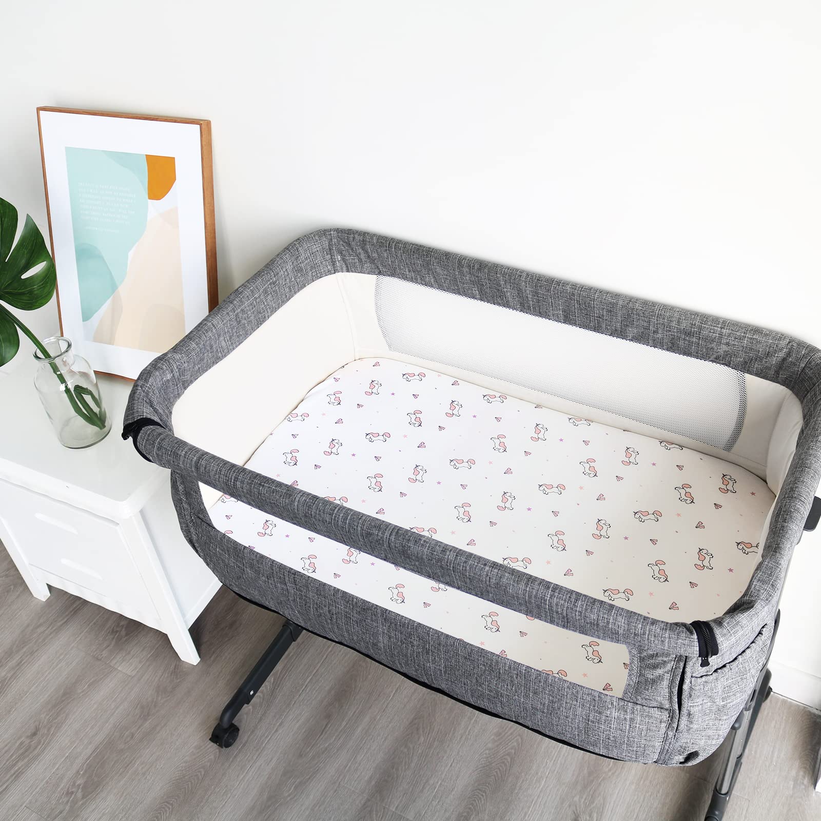 SPRINGSPIRIT bassinet sheet snugfit-elastic-band provides durable hold for long-term use.