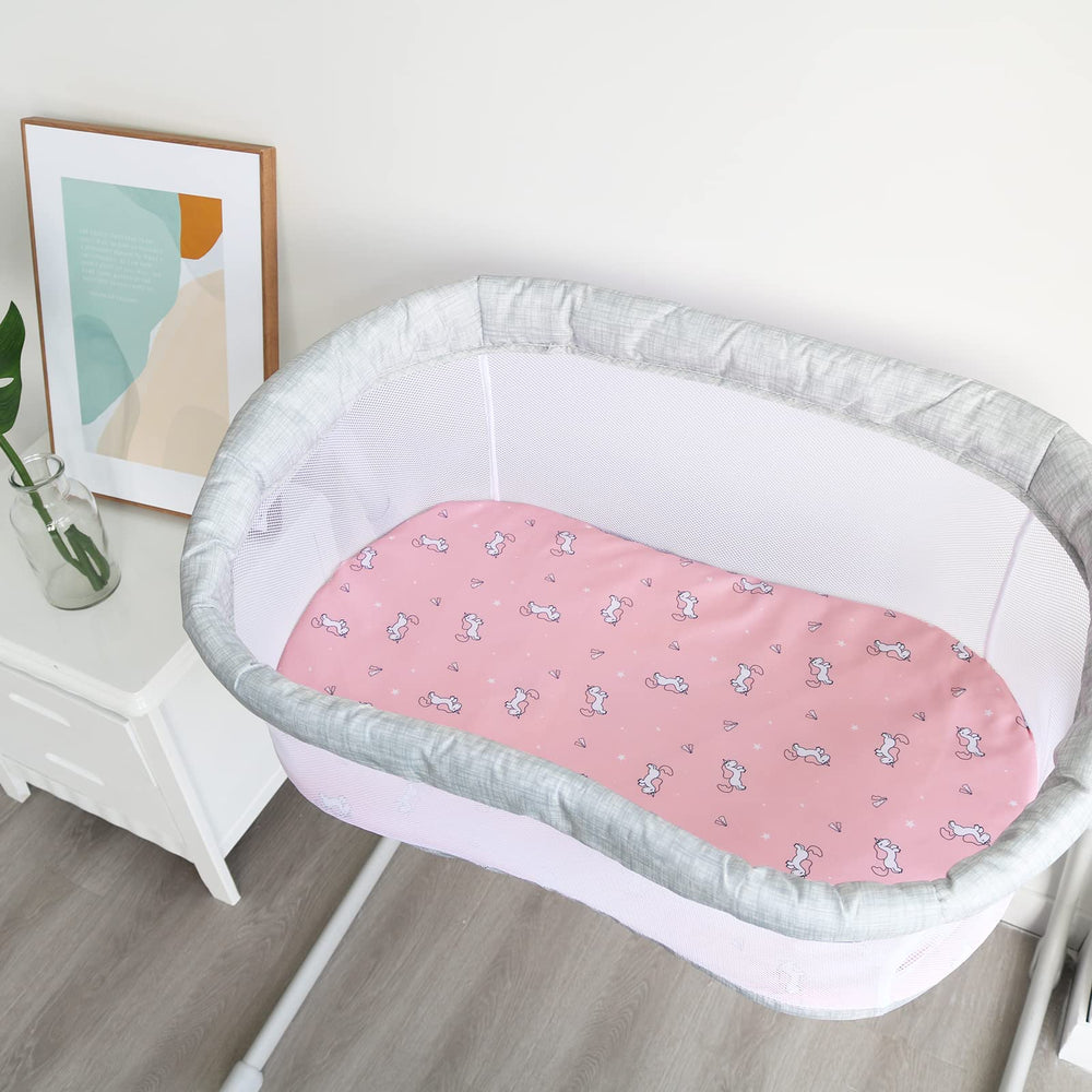 SPRINGSPIRIT bassinet sheet soft-texture close-up highlighting silky feel