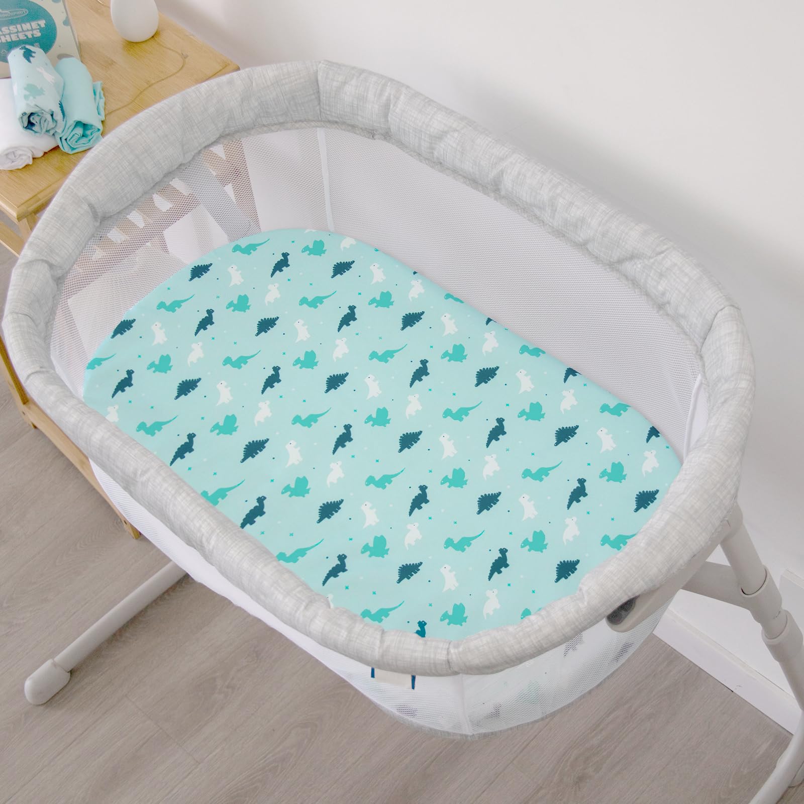 SPRINGSPIRIT bassinet sheets easy-care: machine wash cold and tumble dry