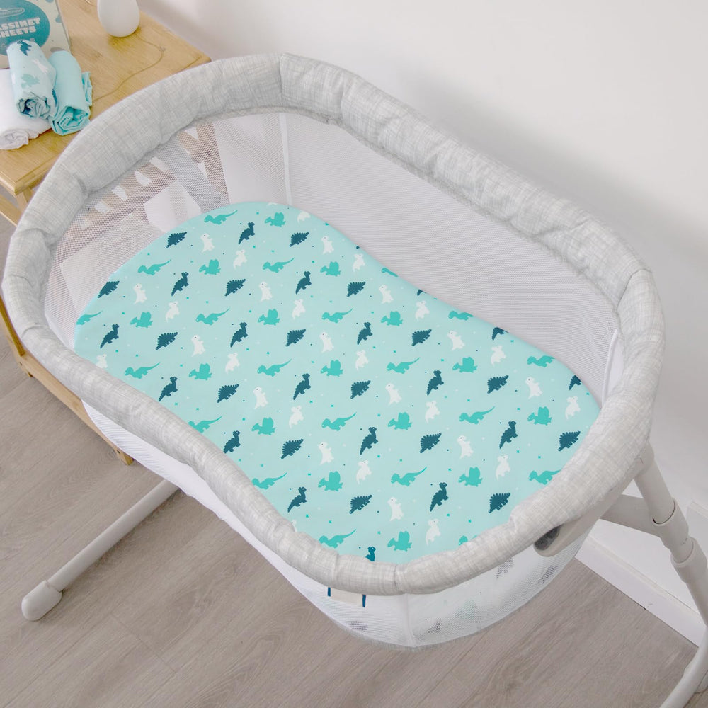 SPRINGSPIRIT Bassinet four-pack provides fresh sheets for busy days.