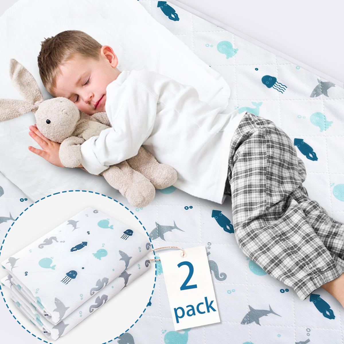 SPRINGSPIRIT bed pad with three-layer protection and absorbent surface for reliable spill containment.