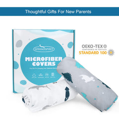 SPRINGSPIRIT changing pad cover horses motif keeps baby comfortable during diaper duties.