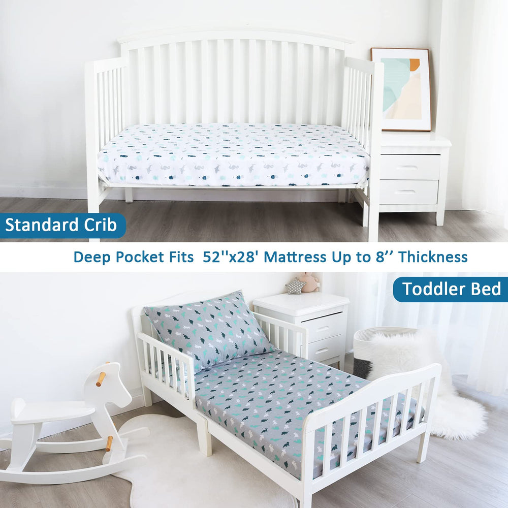 SPRINGSPIRIT pack of four crib sheets for versatile nursery styling