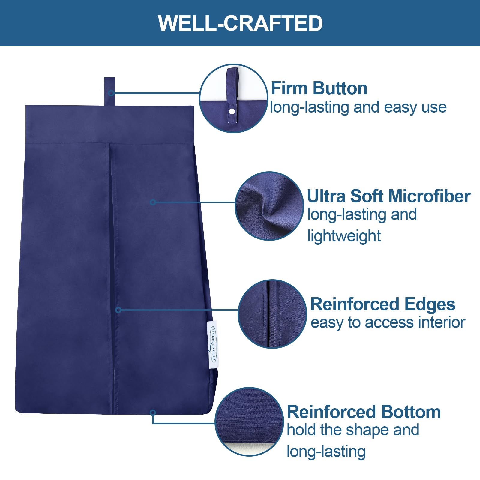 SPRINGSPIRIT diaper stacker capacity demonstrates large diaper storage.