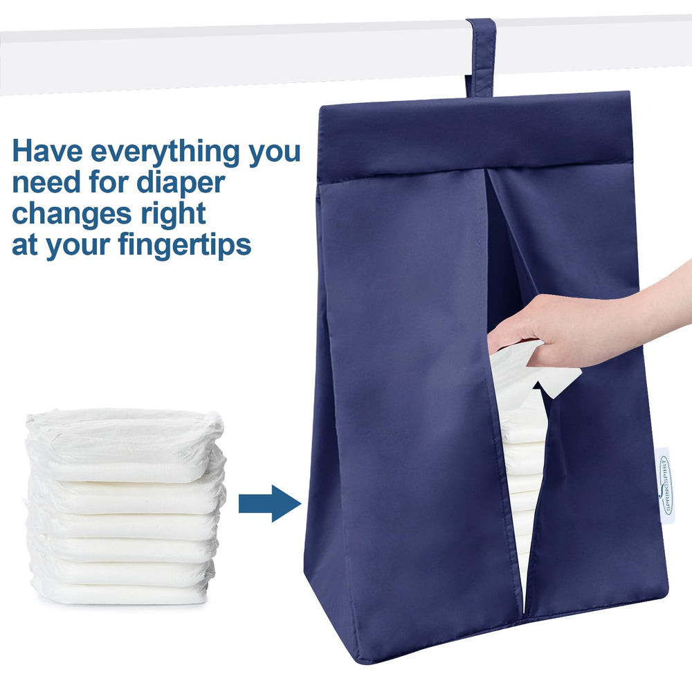 SPRINGSPIRIT diaper stacker hanging-use highlights versatile wall or hook mounting.