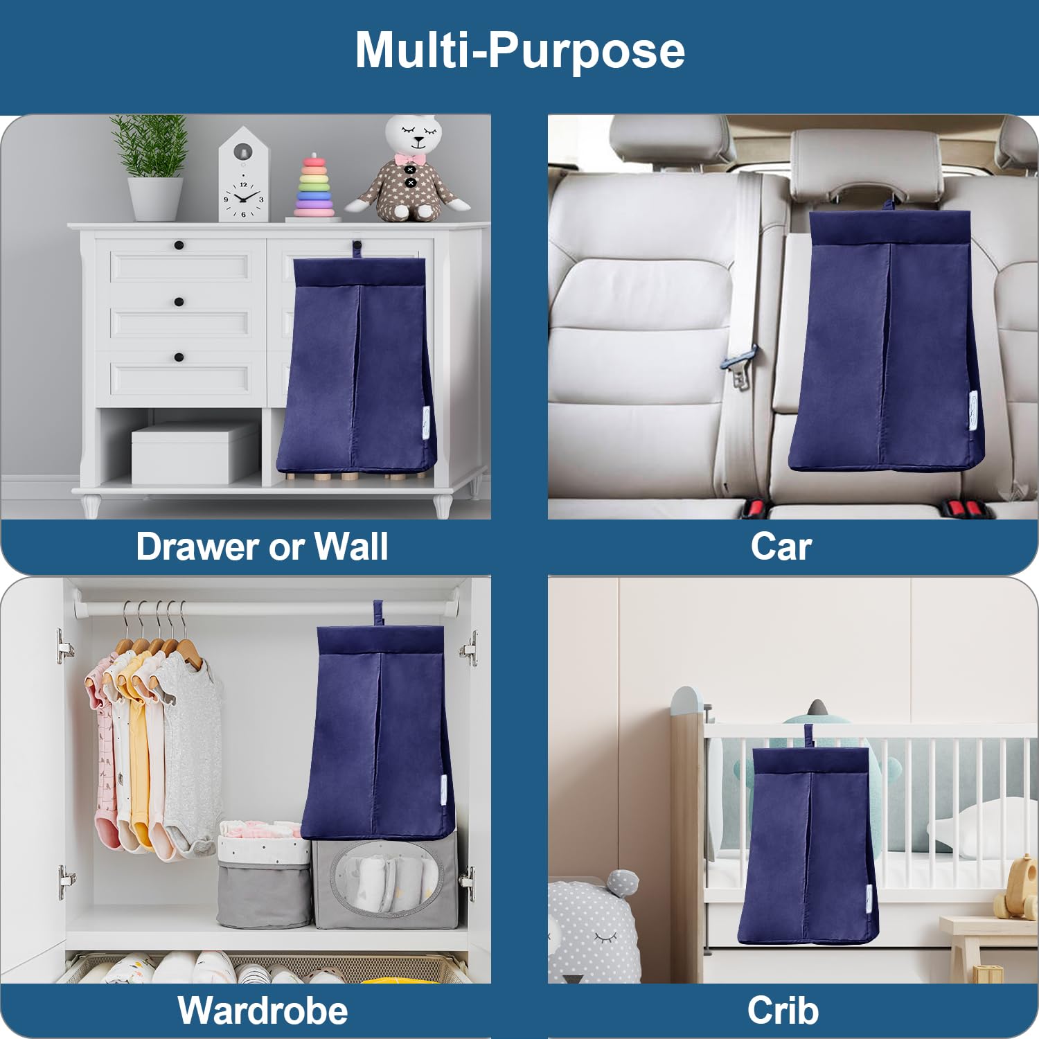 SPRINGSPIRIT diaper stacker machine-washable for easy cleanups.
