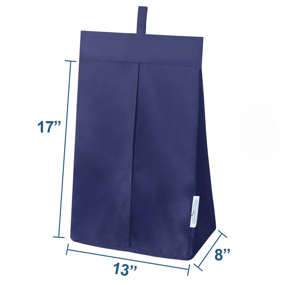 SPRINGSPIRIT diaper stacker side view shows discreet, dustproof storage within reach.