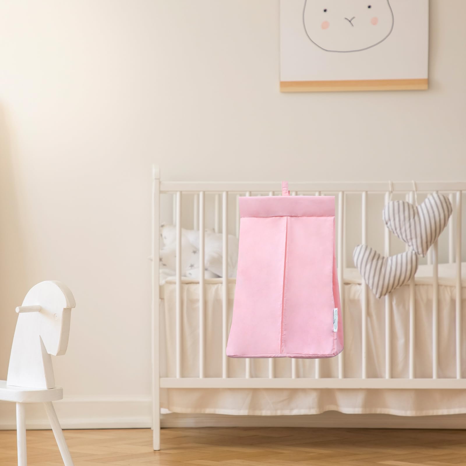 SPRINGSPIRIT diaperstacker folded-storage demonstrates compact storage option