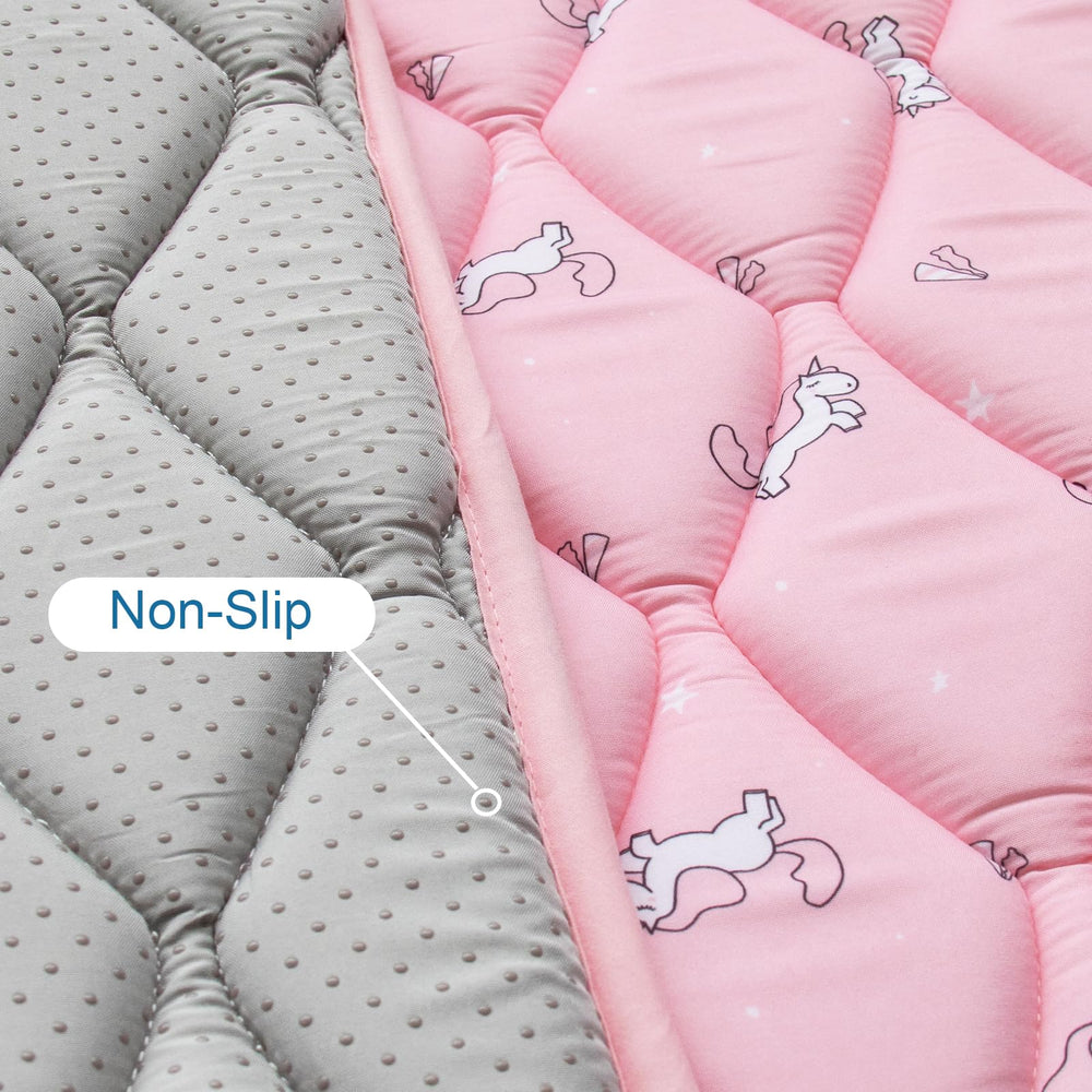 SPRINGSPIRIT mat back features non-slip texture for stable, slip-free play.